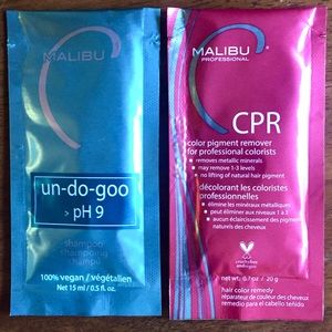 Malibu CPR and UnDoGoo Shampoo Packets and Cap Bundle Color Stain Remover